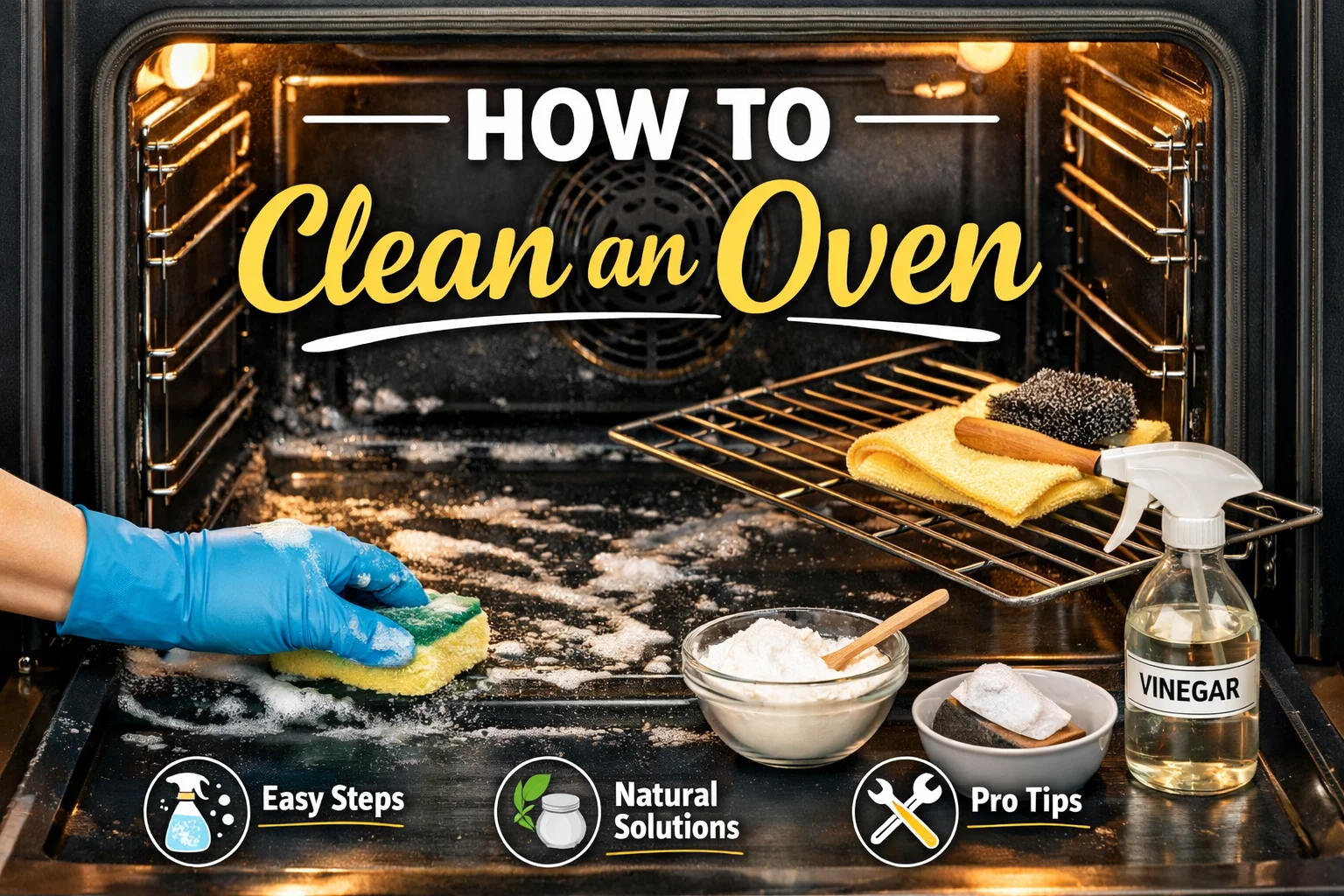 Cleaning inside of oven